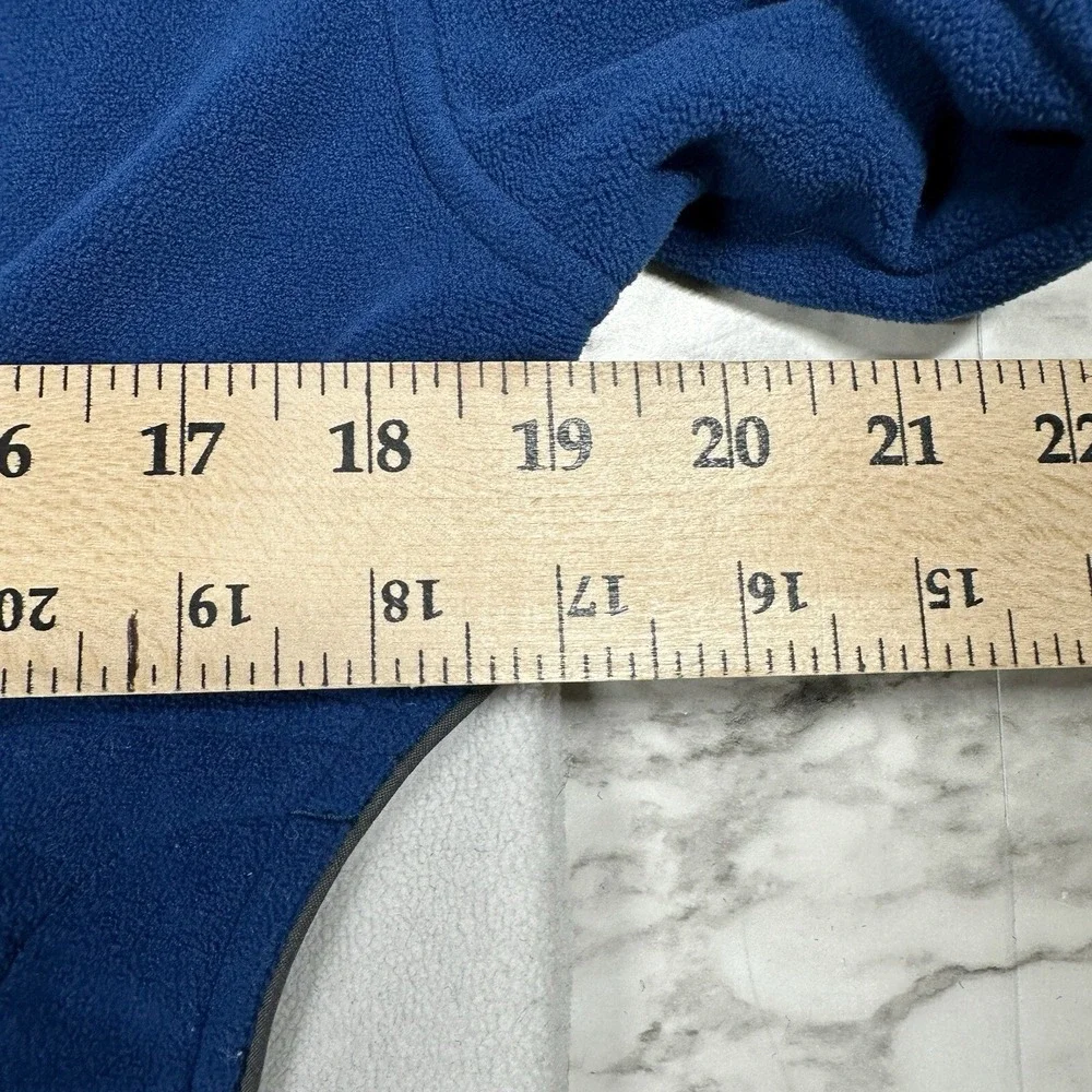 The North Face Sweater YOUTH BOYS Size L Blue Fleece Full Zip Pockets Embroidere